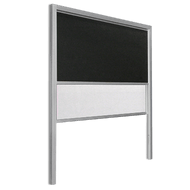 Vertical sliding board with several writing surfaces