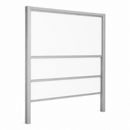 Triple vertical sliding board with several writing surfaces