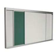 Horizontal sliding board with 1 fixed board ans 2 sliding boards