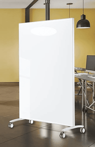 Classic White Glass Mobile Board – White Frame