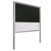 Vertical sliding board with several writing surfaces